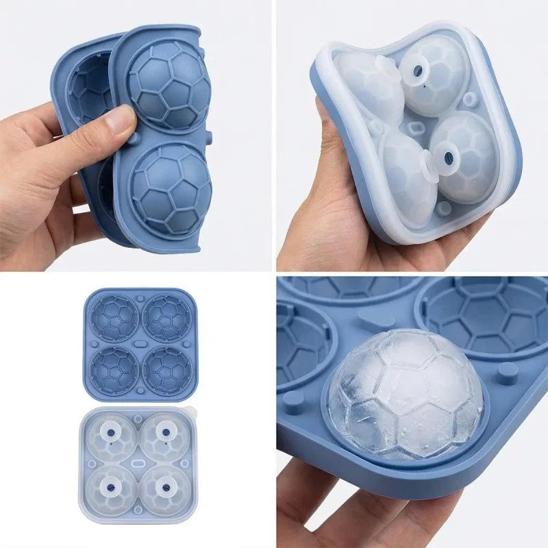 🎁Last Day 59% OFF-⚽Football Shape Silicone Ice Ball Mold🧊