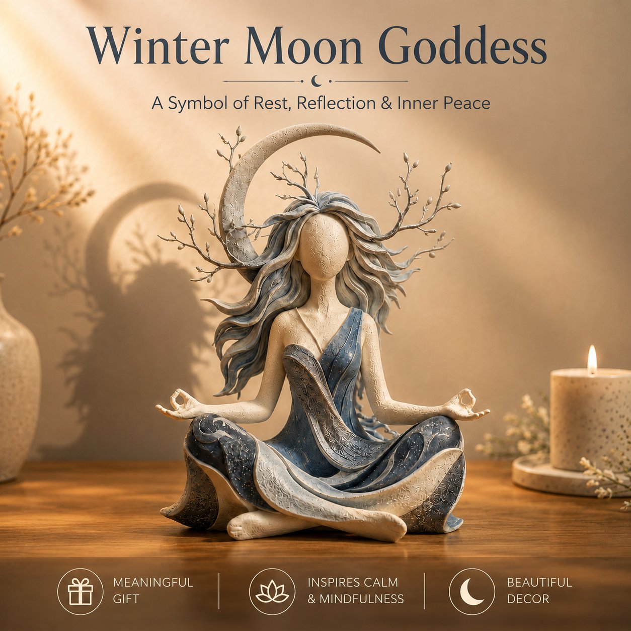 🔥LAST DAY 70% OFF- 🧘Serenity Growth | Inner Harmony Sculptural Figurine 🌙