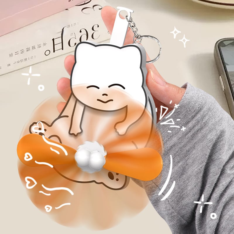 🎁TikTok Last Day Sale - 70% OFF🔥Mischief Cat Fan Keychain😻