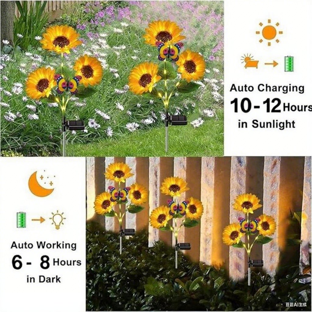 🌻Last Day Promotion 49% OFF -  Solar LED Sunflower Garden Lights