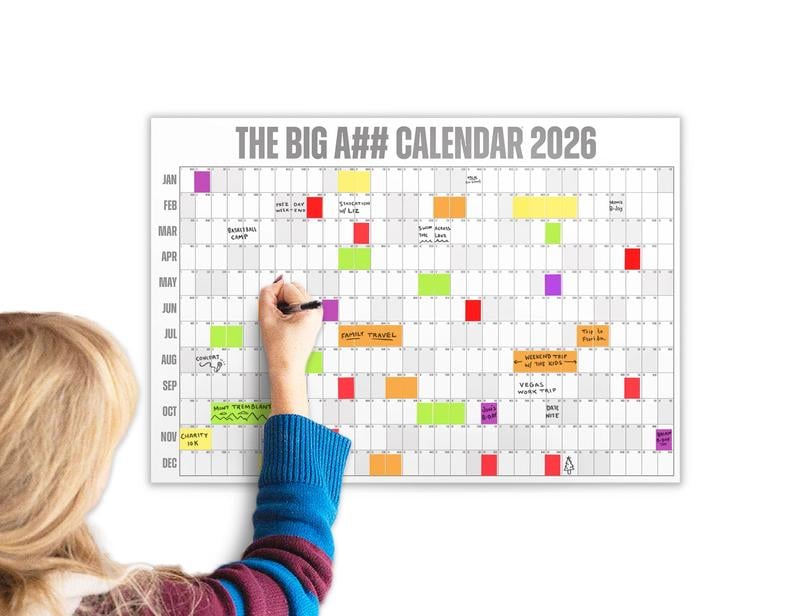 🔥Last Day 55% OFF 📅The Big A## Calendar 2026 - Design Your Amazing 2026!🏃