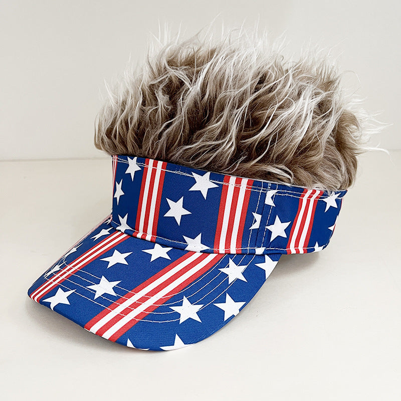🎉American Flag Wig Hat - Celebrate 250 Years of American Heritage in Style!