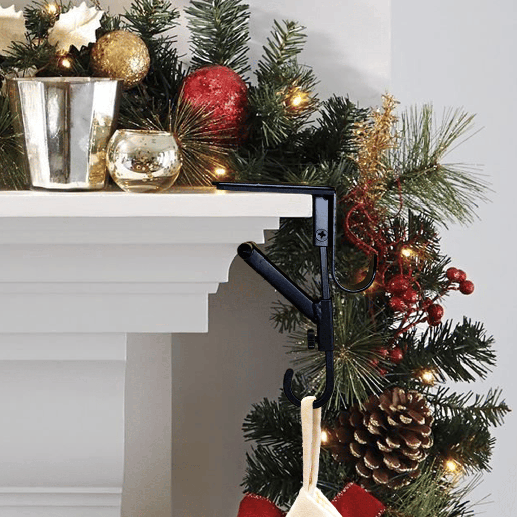 🔥LAST DAY 59% OFF -🎄Fireplace Stocking and Garland Hanger