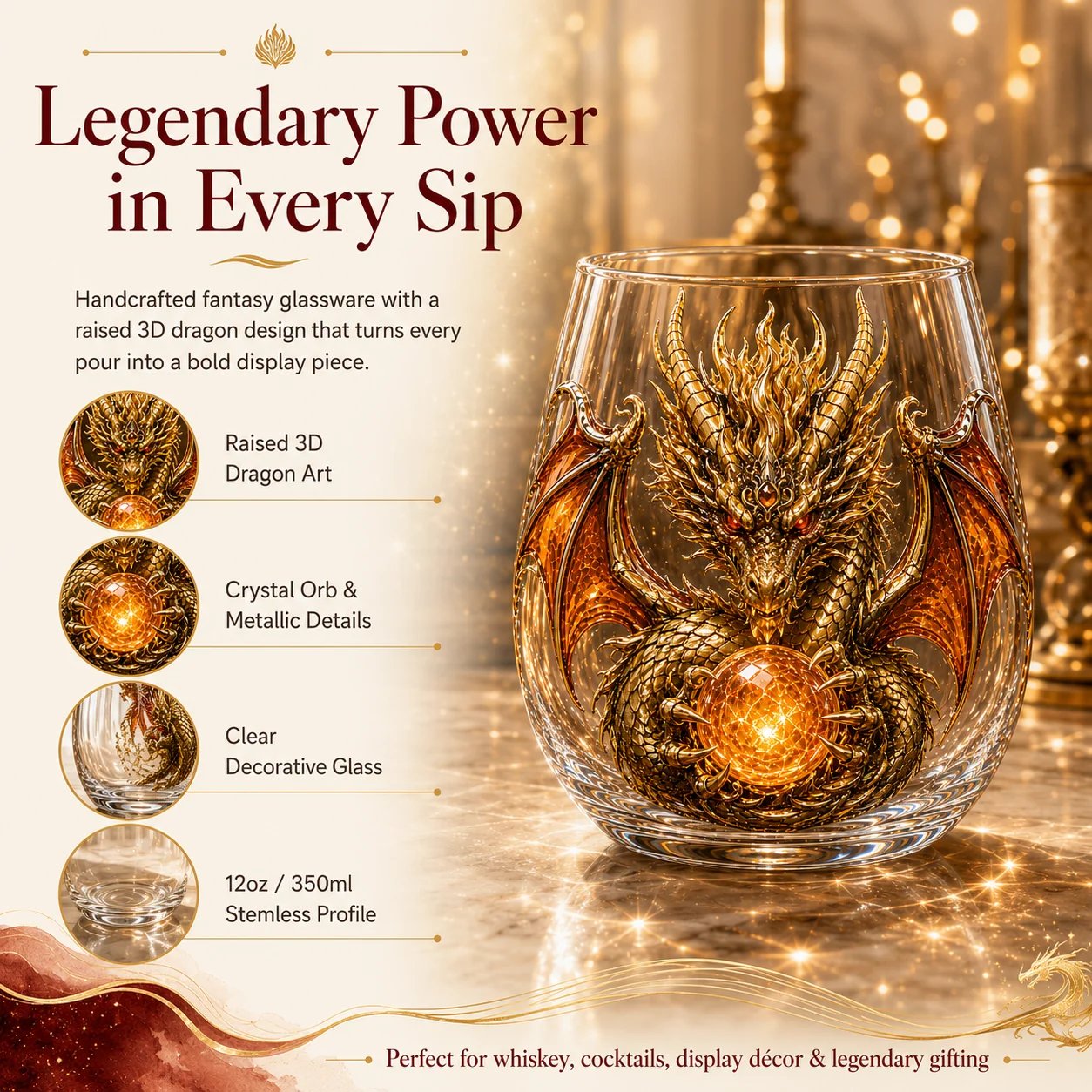 🔥Limited time 70% OFF - 🐉✨Mythic Dragon Glass Cup – A Legendary Gift for Fantasy Lovers 🎁