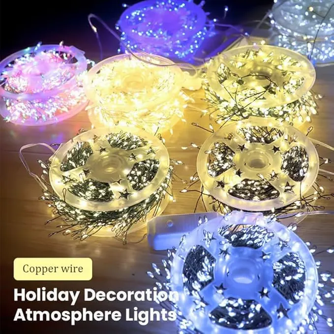🔥Last 75pcs🎉-🎁LED Copper Wire Firecracker Light String