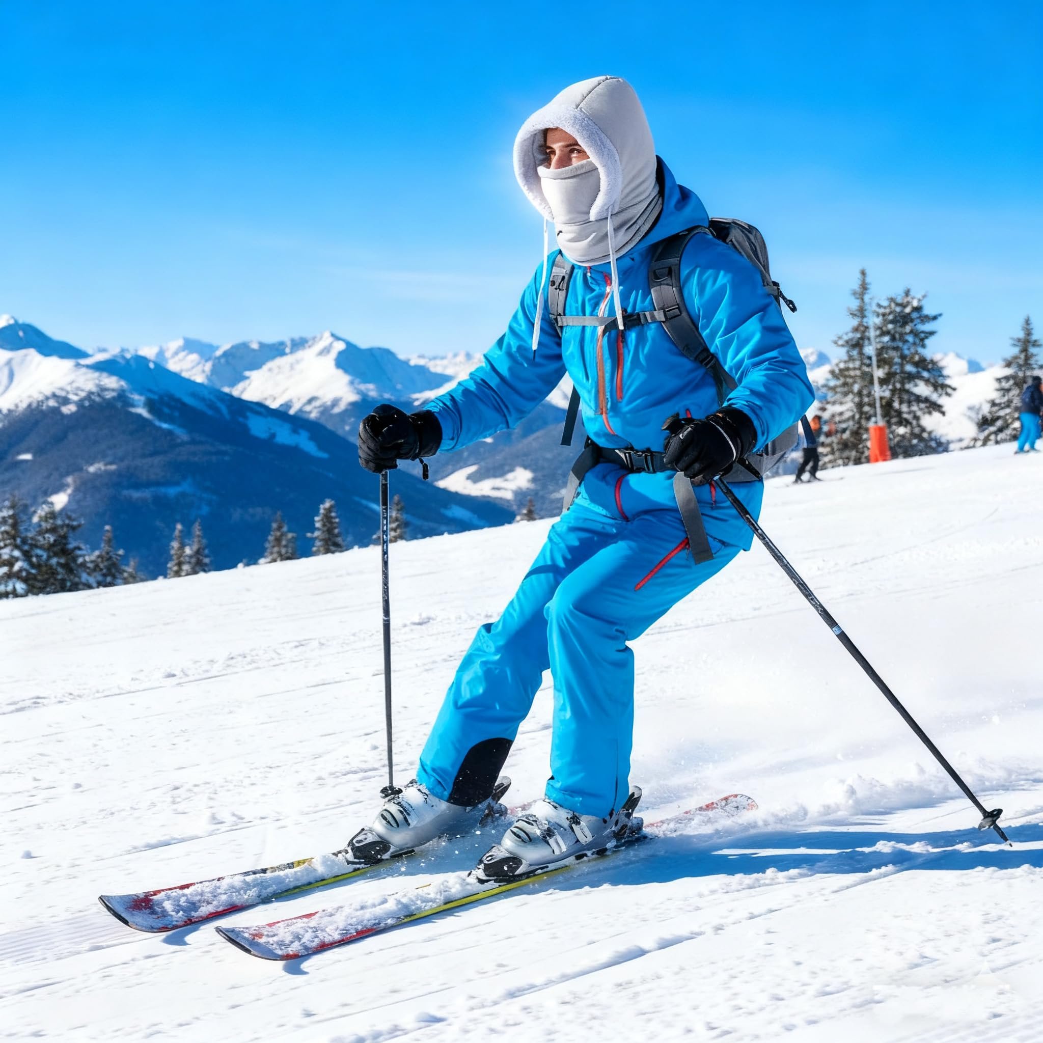 ❄️Unisex Winter Balaclava Hoodie - Waterproof Fleece Ski Mask with Face Shield & Earmuffs