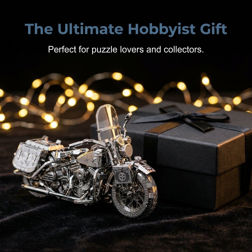 🔥Last Day 70% OFF -🔥Silver Motorcycle 3D Metal Assembly Puzzle