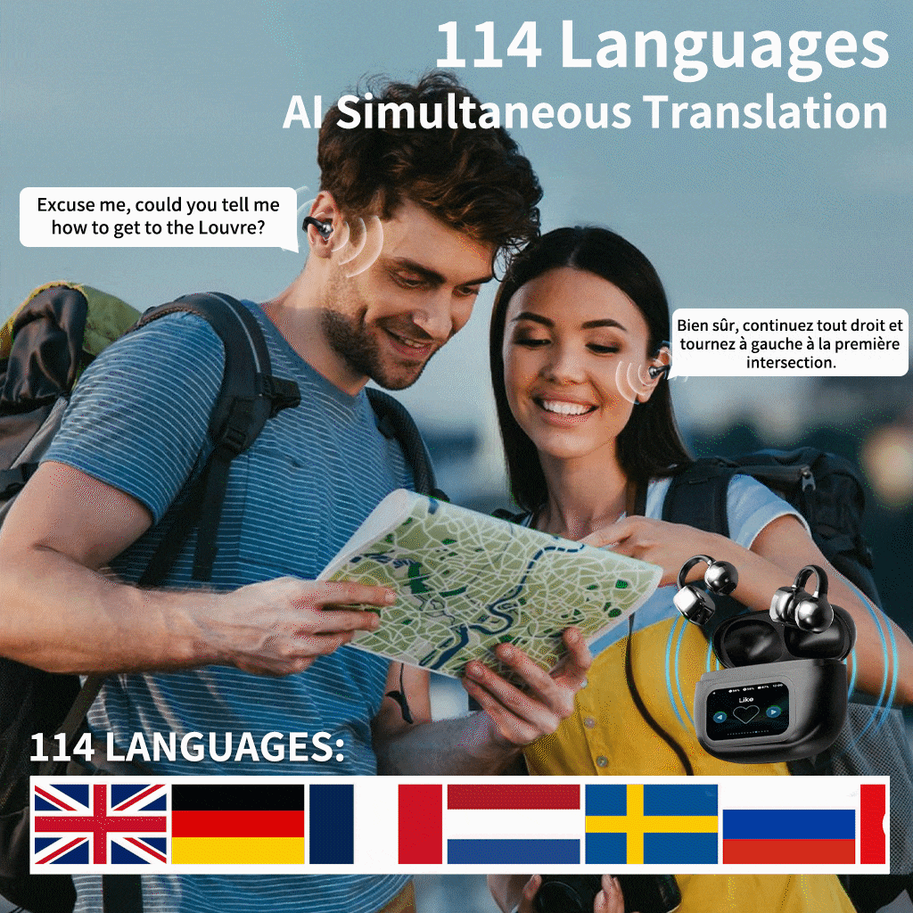 🎁TikTok Last Day Sale - 55% OFF✨Ear Clip Bluetooth Headphones  with Touch Screen