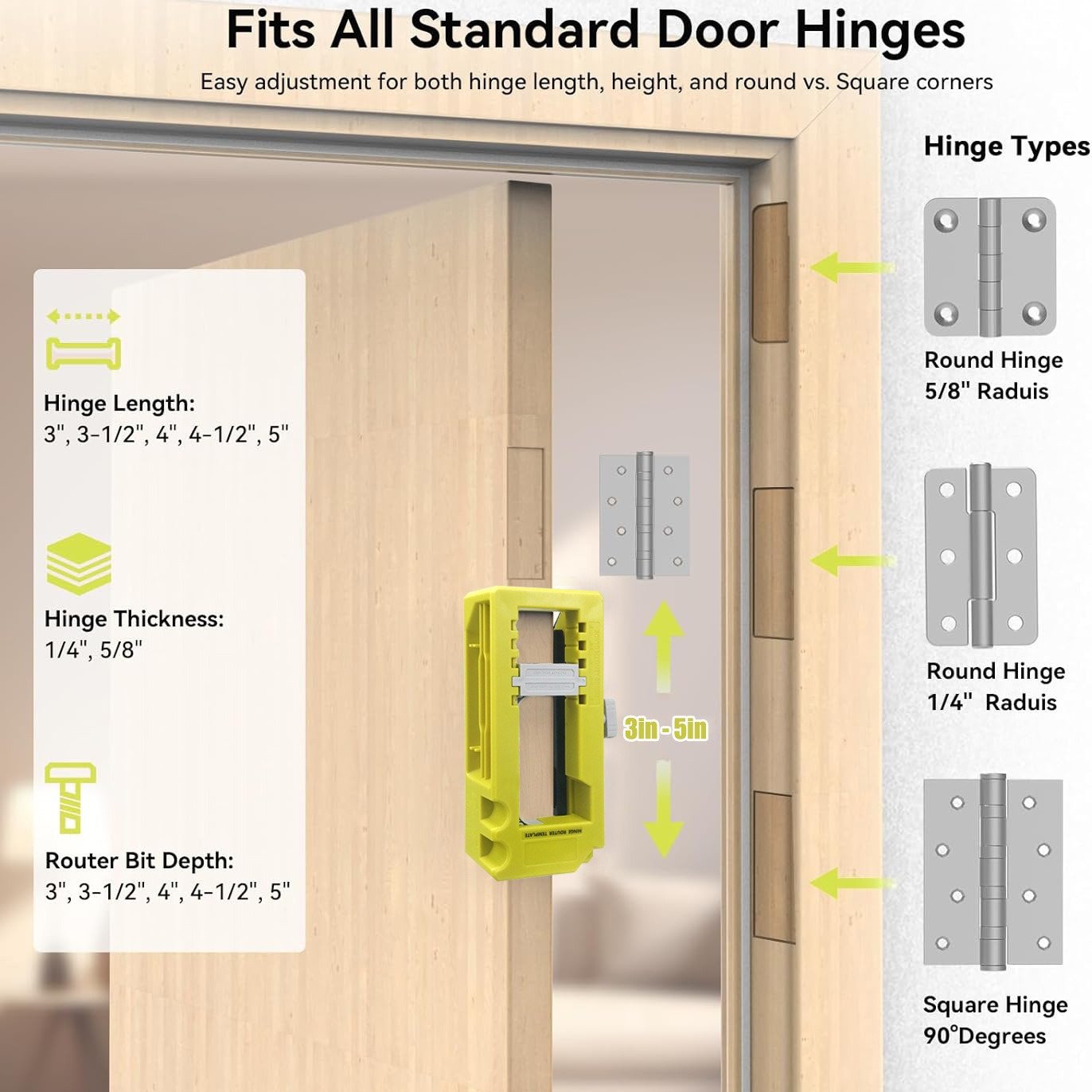 🏆Special offer 55% discount🔥Door Hinge Router Template