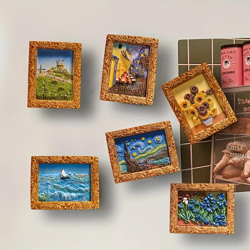 🔥Last Day 55% OFF - ⏰💖Van Gogh Inspired Fridge Magnet Set