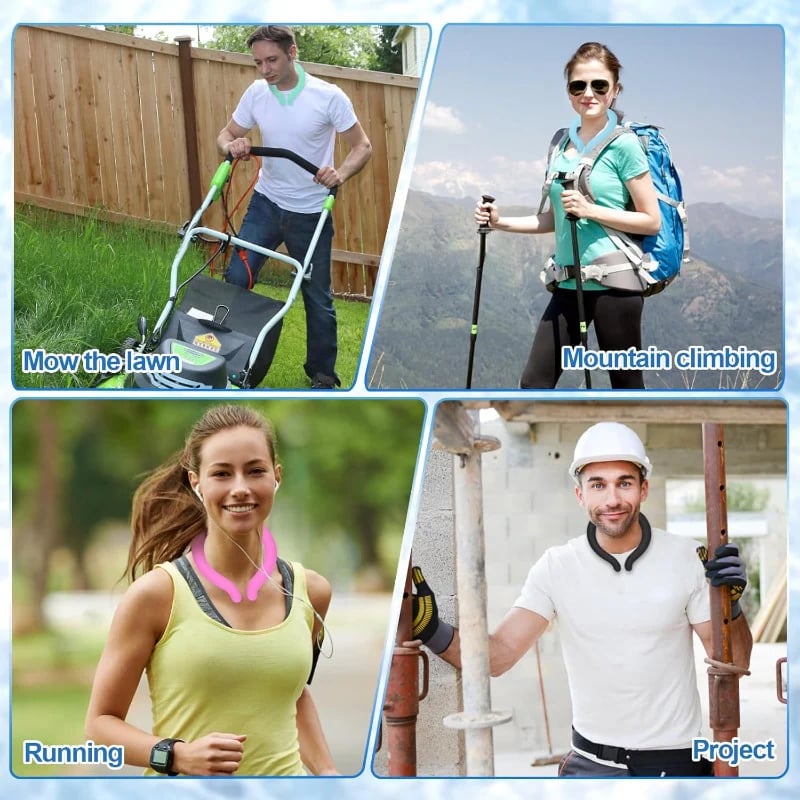 🎁TikTok Last Day Sale - 55% OFF🔥Reusable Cooling Neck Ring – Long-Lasting Sweat-Free Relief