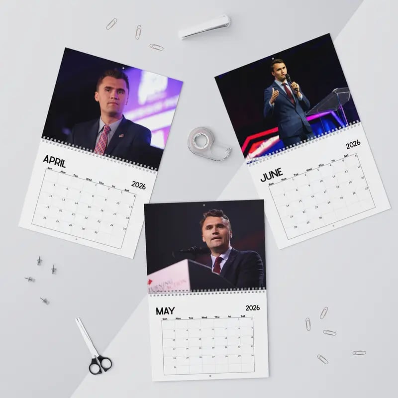 ❤️2026 Charliie Kirk Calendar & 🙏RIP Charlie Kirk🙏