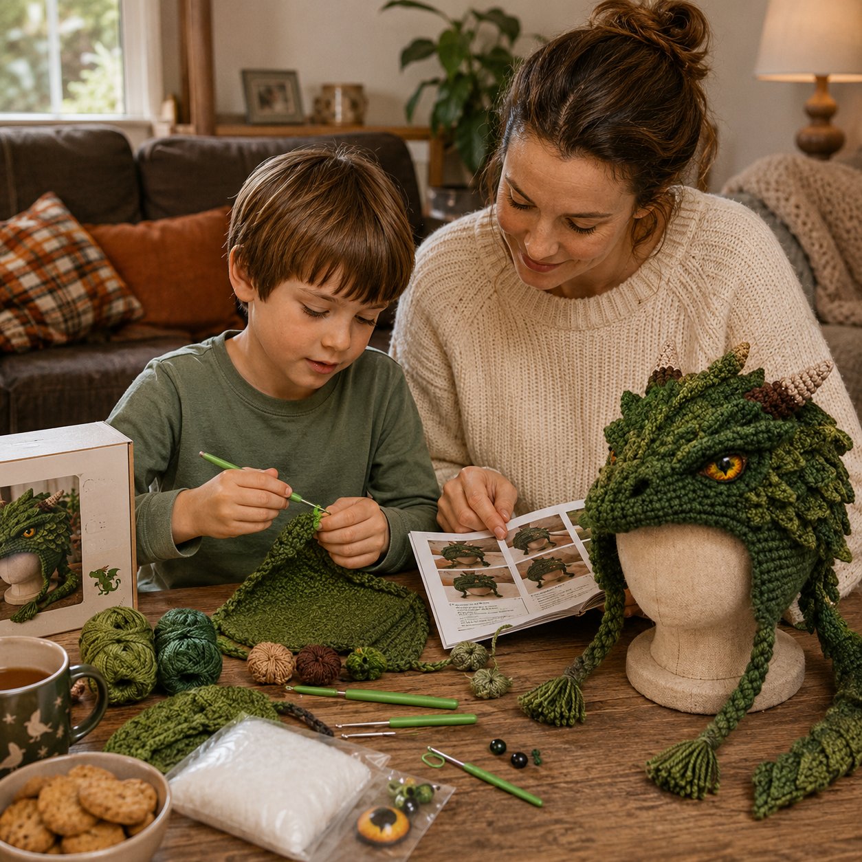 🔥Limited time 70% OFF - 🐉✨ Fantasy Hood Hat DIY Crochet Kit (🧶Relaxing & Beginner-Friendly ) 🎭✨