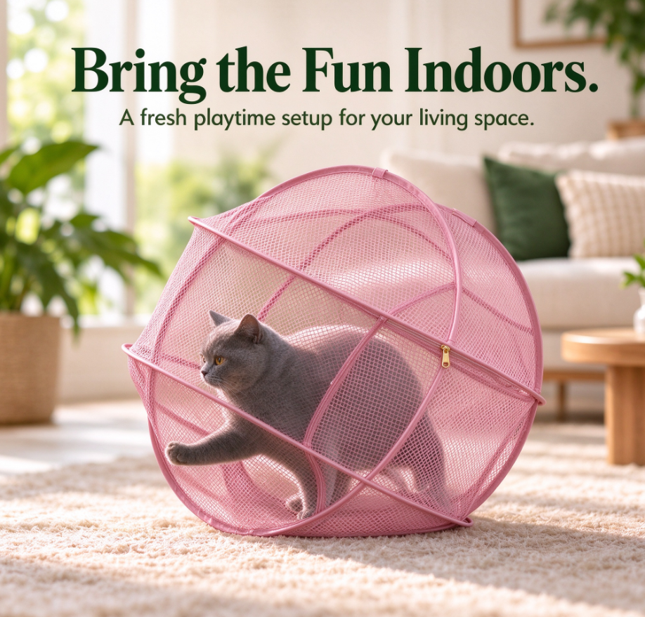 🔥Limited time 70% OFF -✨🐈New Portable 360° Cat Playpen – Their Safe Little Space Anywhere