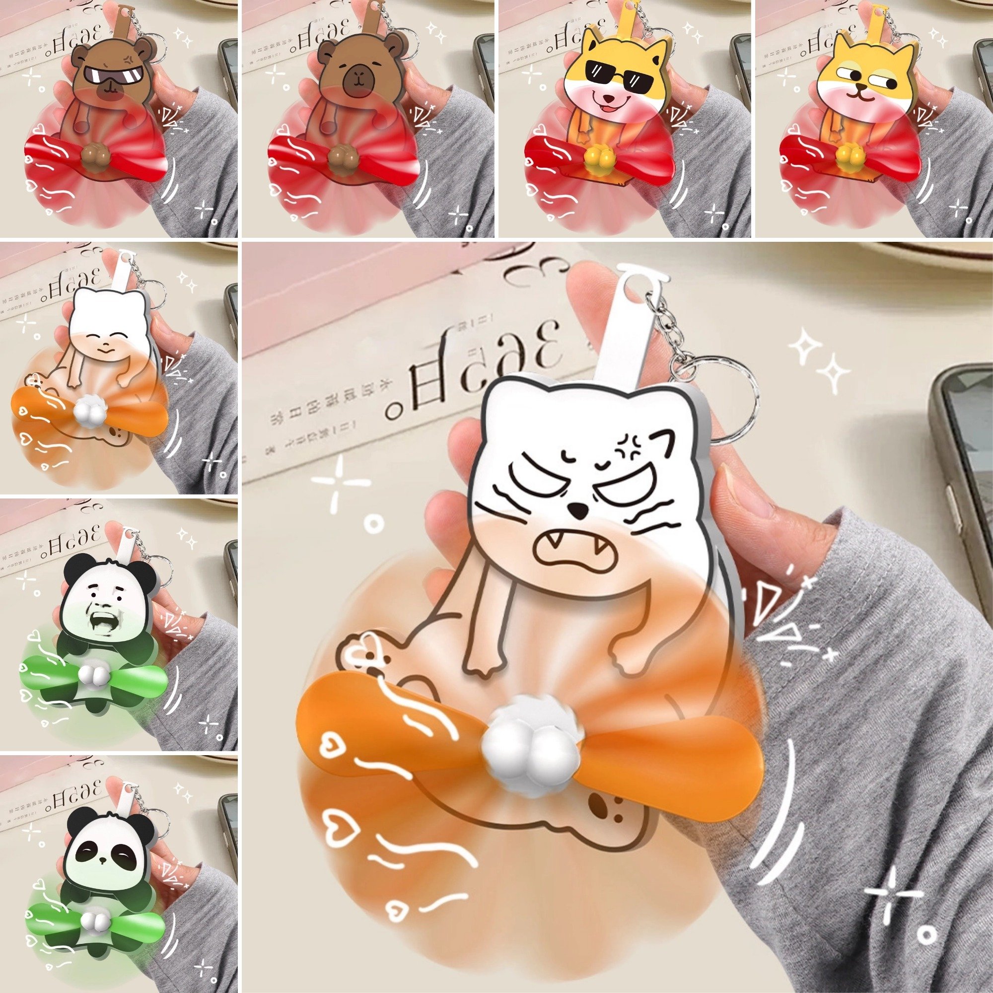 🎁TikTok Last Day Sale - 70% OFF🔥Mischief Cat Fan Keychain😻