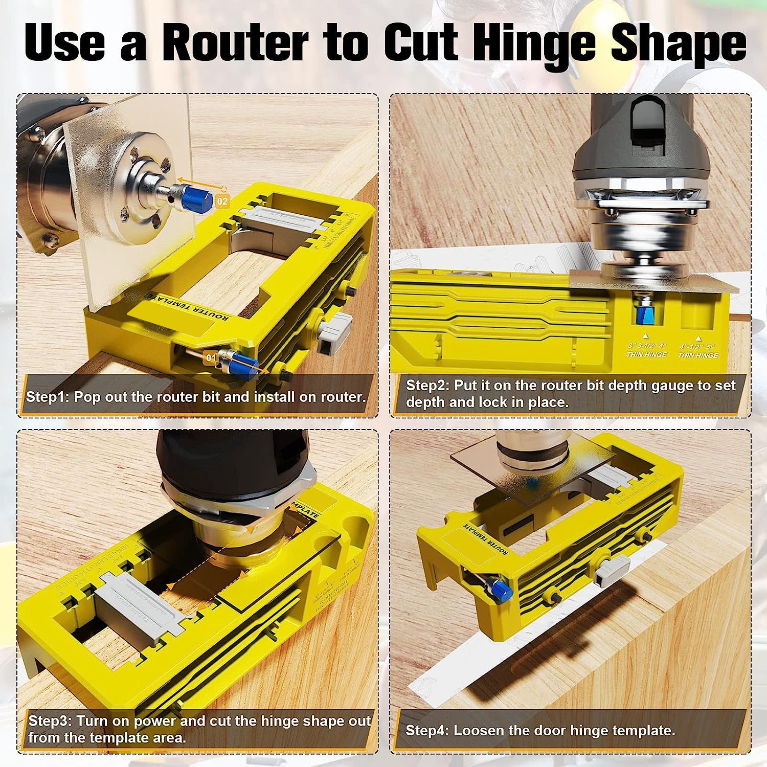 🏆Special offer 55% discount🔥Door Hinge Router Template