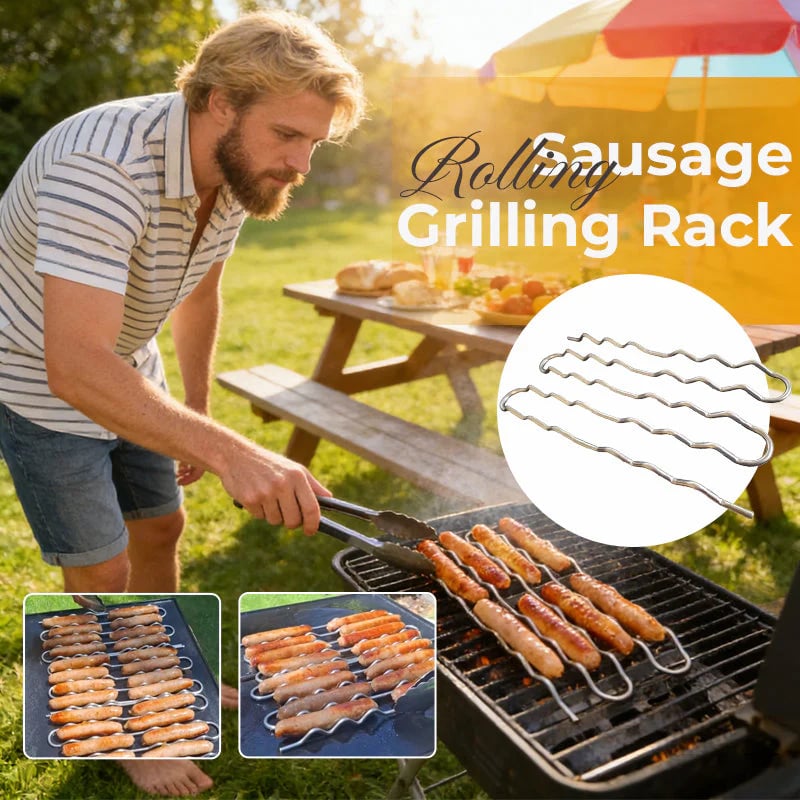 🔥Last Day 49% OFF-Grill Master Sausage Roller Rack — Perfect Hot Dogs Every Time! 🌭✨