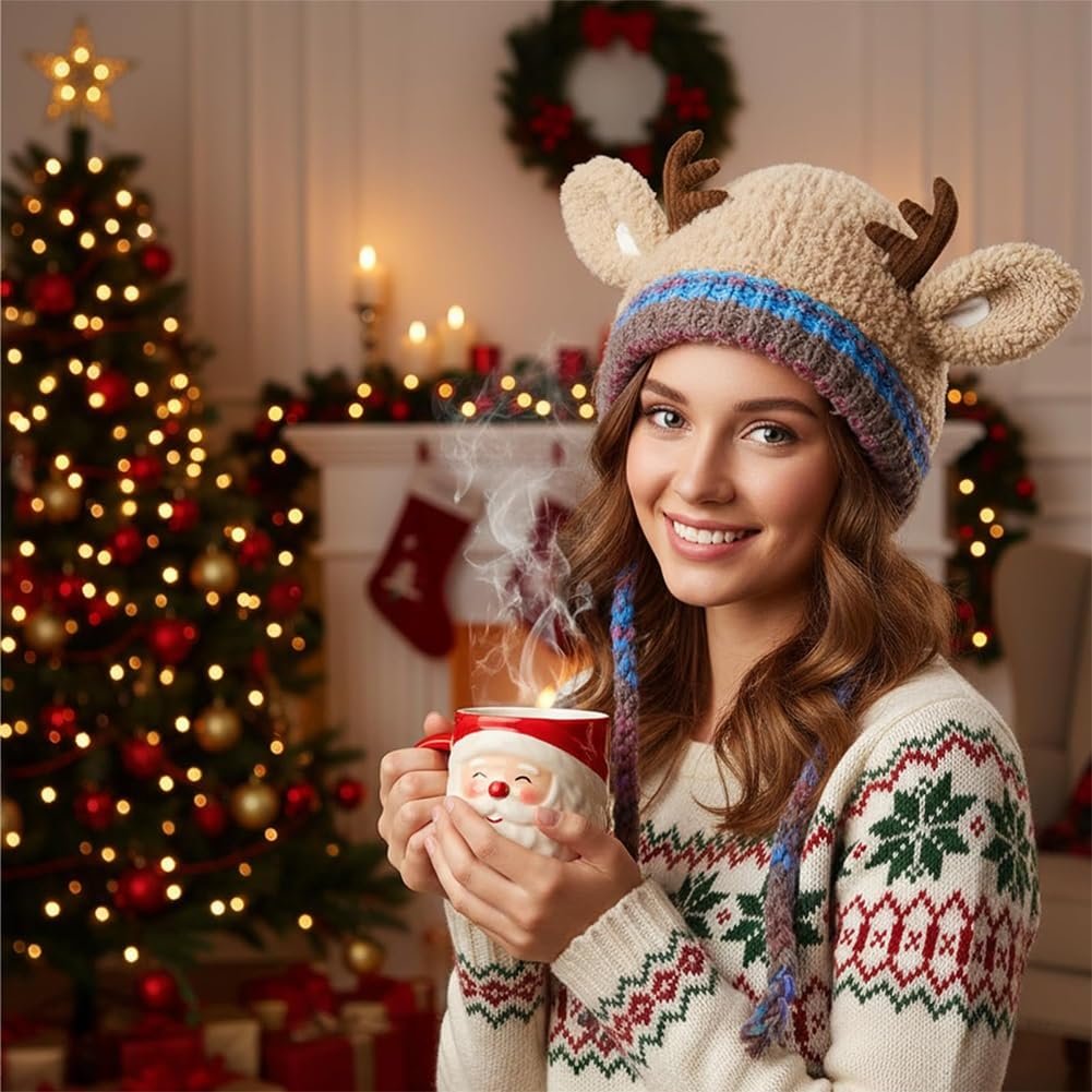🦌🐏Christmas Sale 70% Off -Original Festive Christmas 2-in-1 Animal Hats
