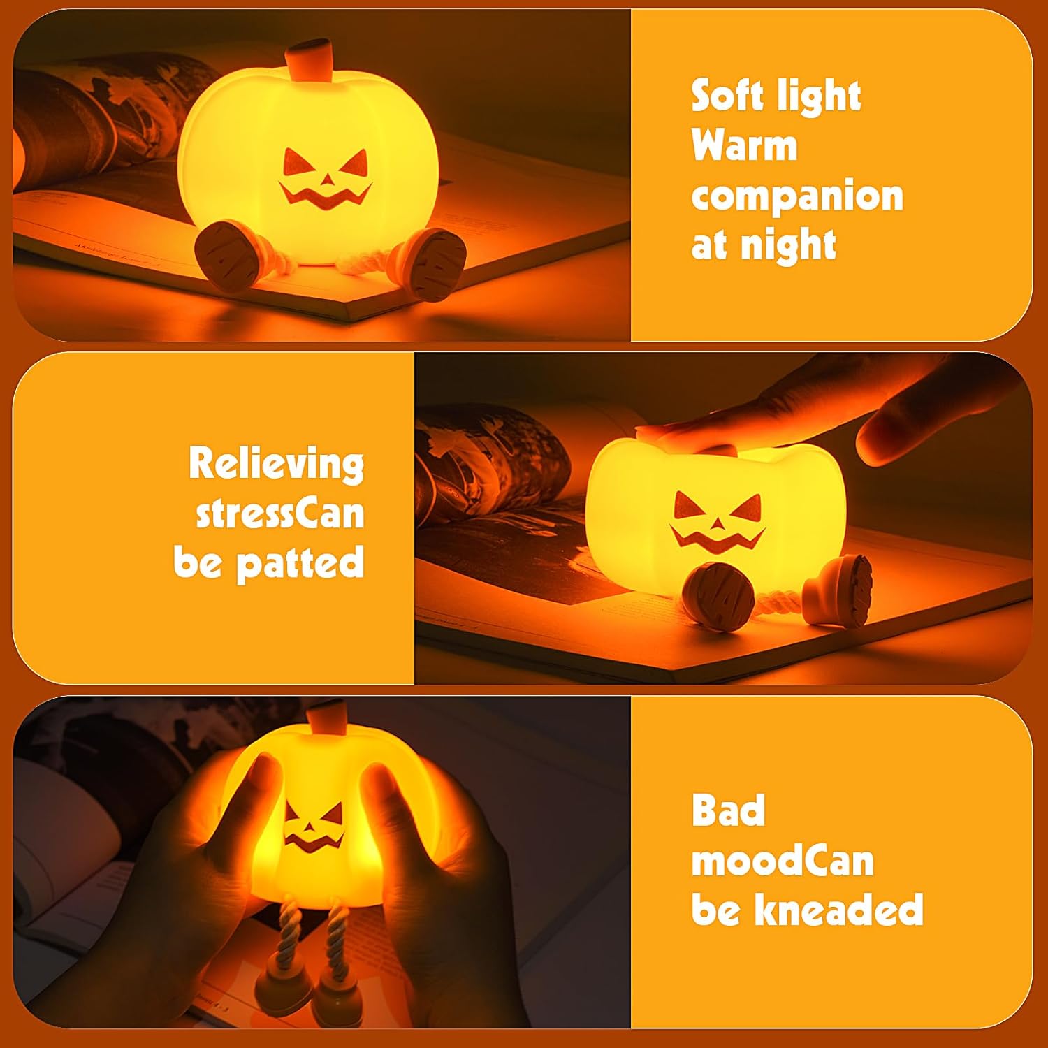 🔥2025 Hot Sale🔥Mischievous Grinning Pumpkin Night Light