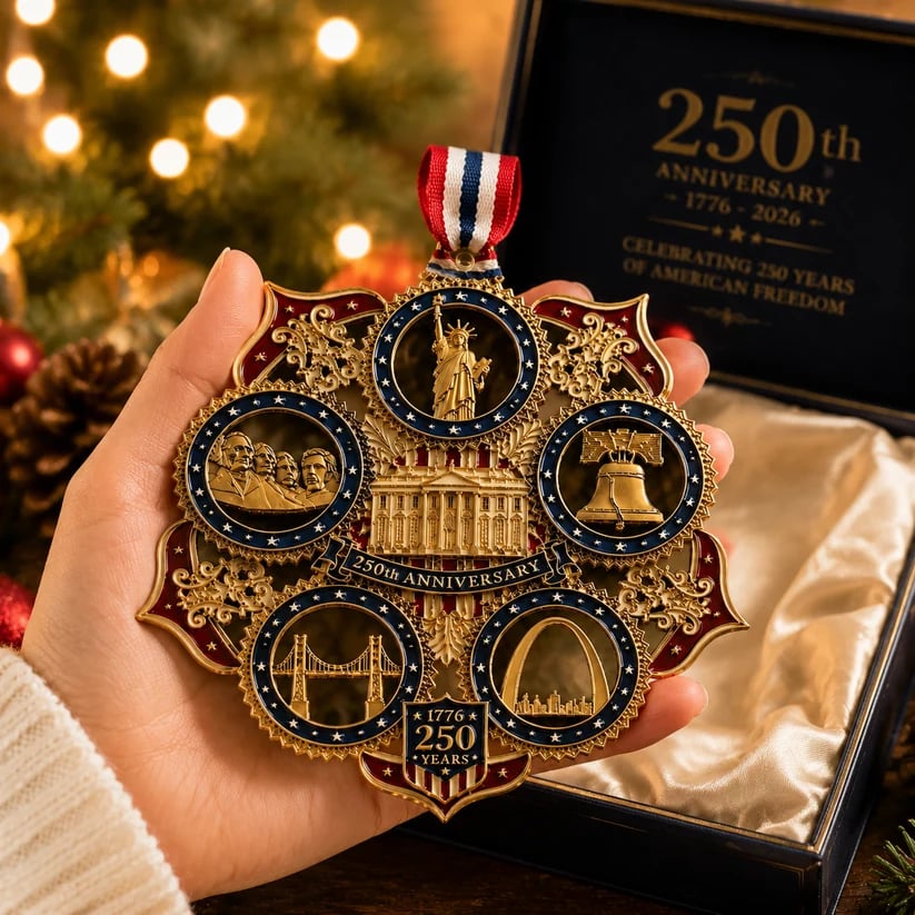 🔥Limited time 70% OFF -🎁✨ America 250th Anniversary Commemorative Christmas Ornament