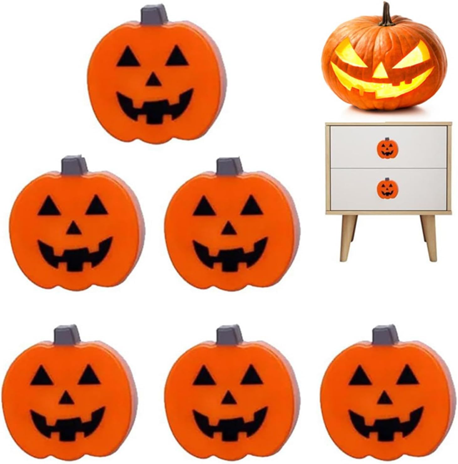 12 Pack Halloween Pumpkin Cabinet Knob Covers