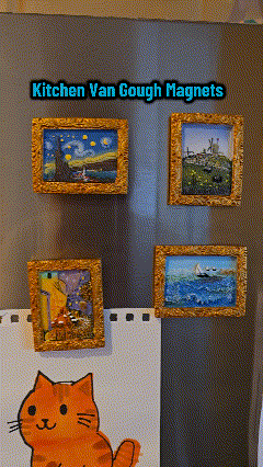 🔥Last Day 55% OFF - ⏰💖Van Gogh Inspired Fridge Magnet Set