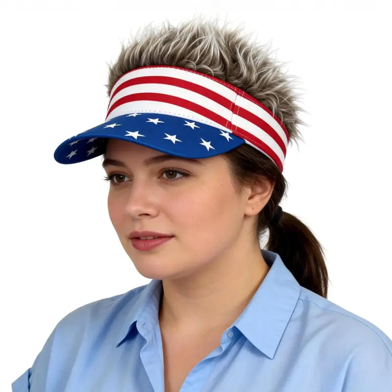 🎉American Flag Wig Hat - Celebrate 250 Years of American Heritage in Style!