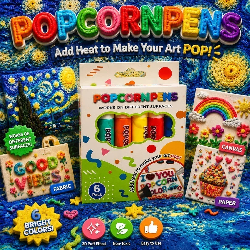 💥Surprise Price: 🔥Limited time 70% OFF!!🎁🔮Magic Pen – Draw 3D with one stroke!🎄 DIY Bubble Popcorn Drawing Pens& Buy 3 Pay 2 🔥