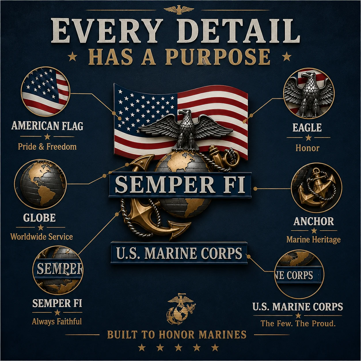U.S. Marine Corps Semper Fi Wall Plaque