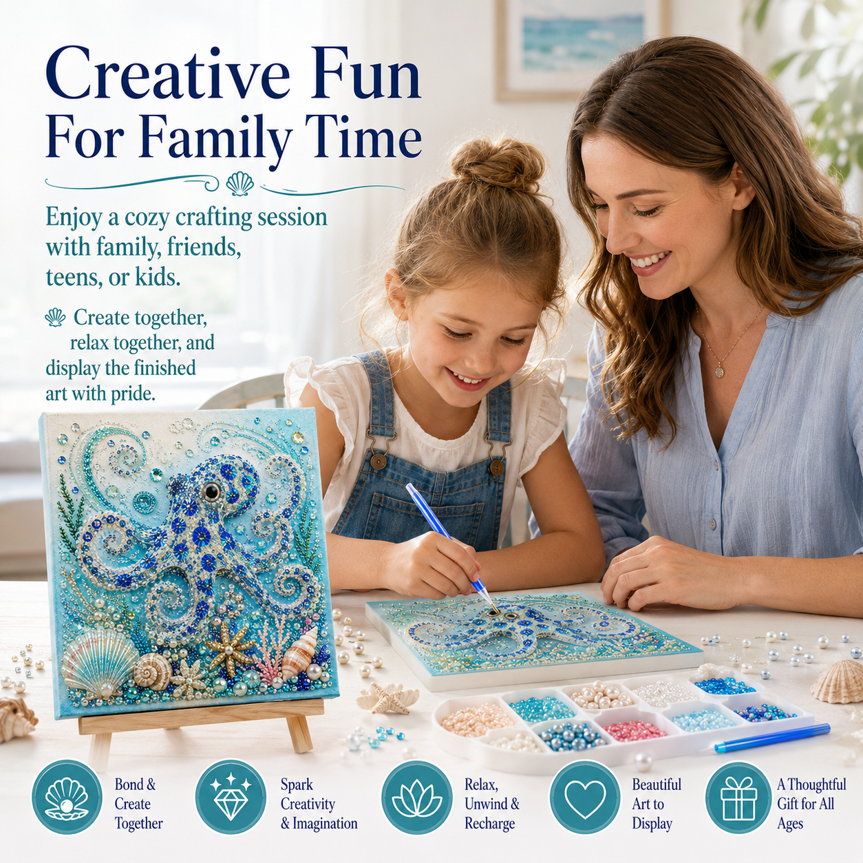 🔥Limited time 70% OFF - 🌊✨ Ocean Theme Pearl Art DIY Kit – Relaxing DIY Craft to Create Stunning Coastal Artwork (📦Buy 2 Free Shipping)