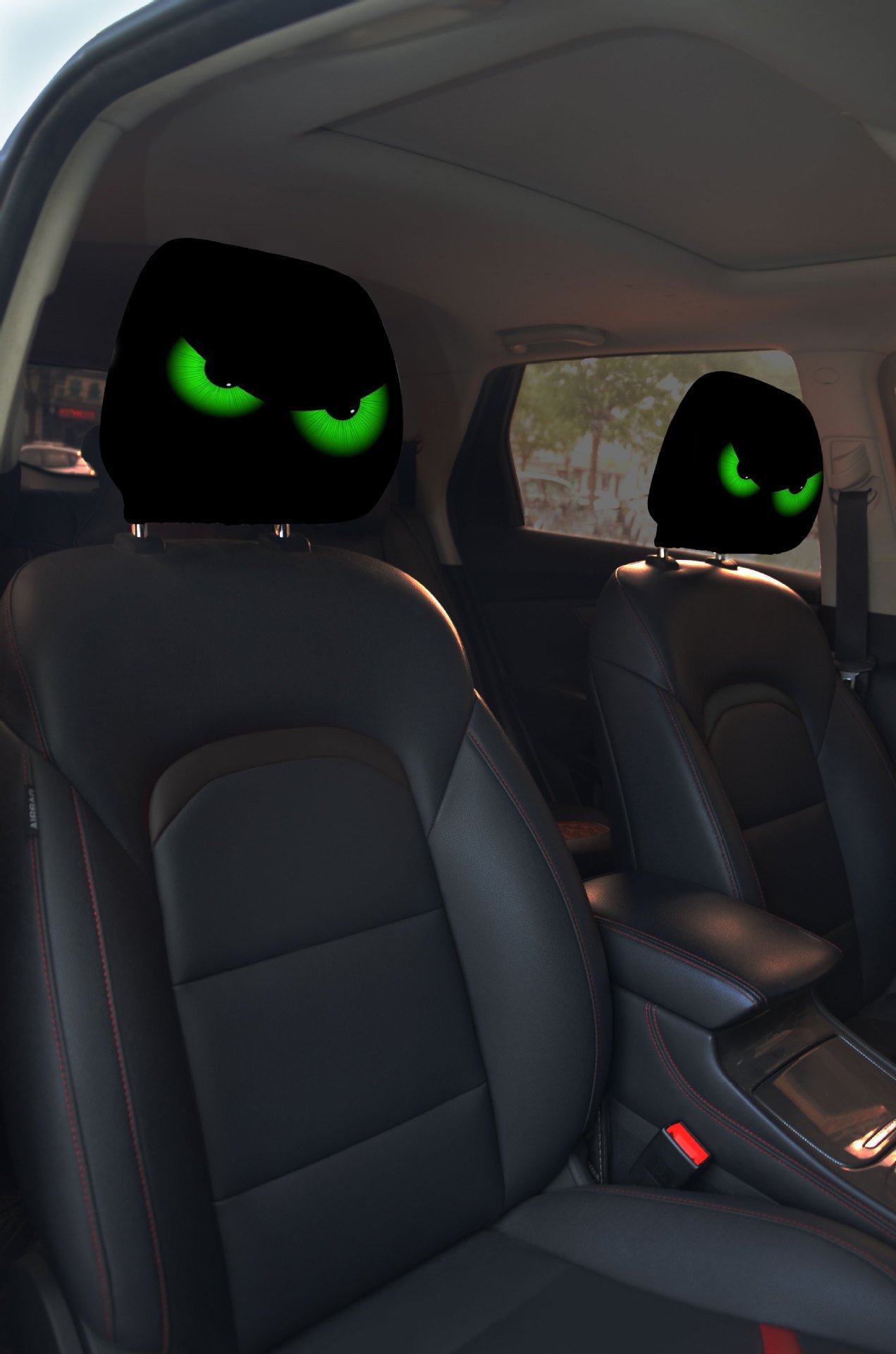 🔥LAST DAY 55% OFF😆 Funny Cartoon Car Headrest Covers – 2PCS Universal Fit 🚗