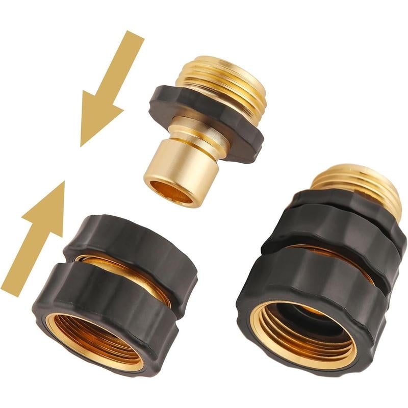 🔥Last Day 70% OFF-Garden Hose Quick Connector, 3/4 Inch Male and Female Garden Hose Fitting Quick Connector