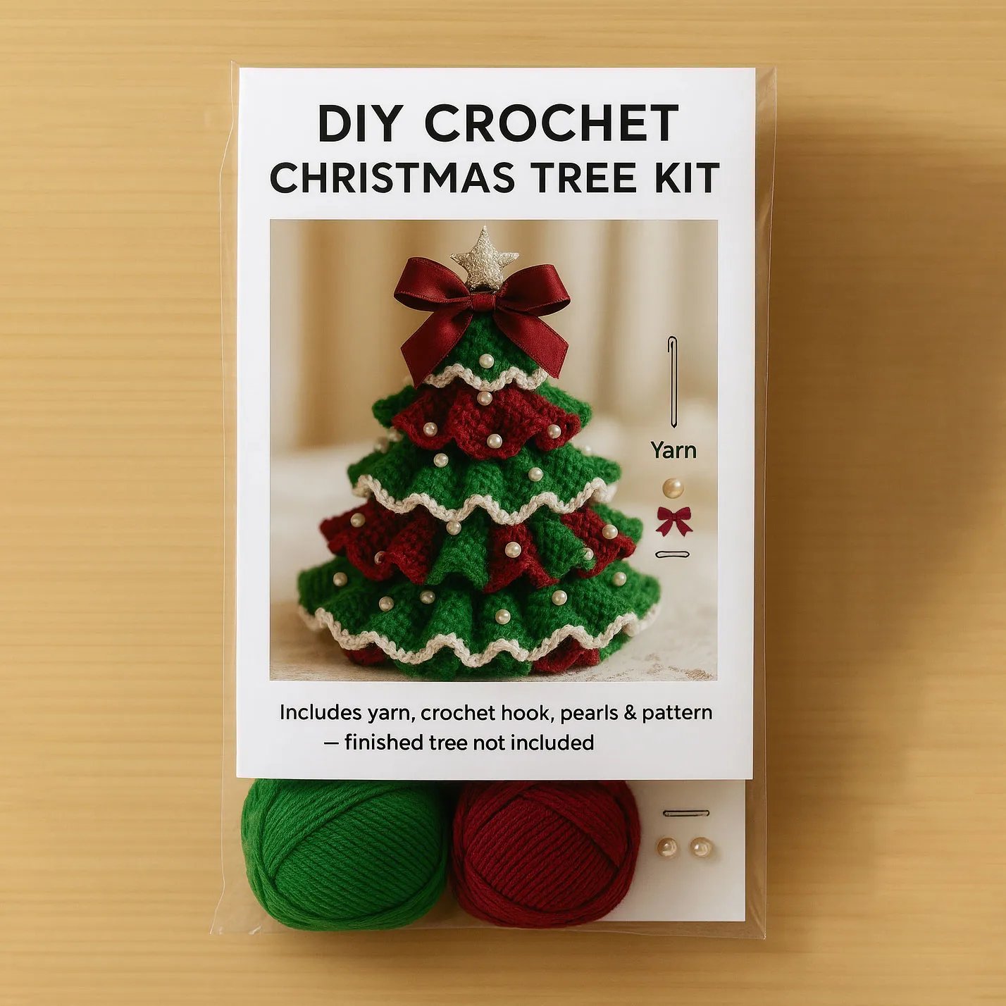 🎄 DIY Crochet Christmas Tree Kit – Create Your Own Holiday Magic