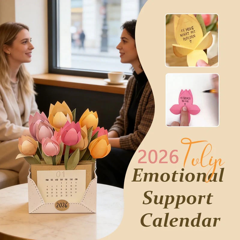 🏆Hot Sale 49% OFF🌷2026 Tulip Paper Flower Emotional Support Calendar