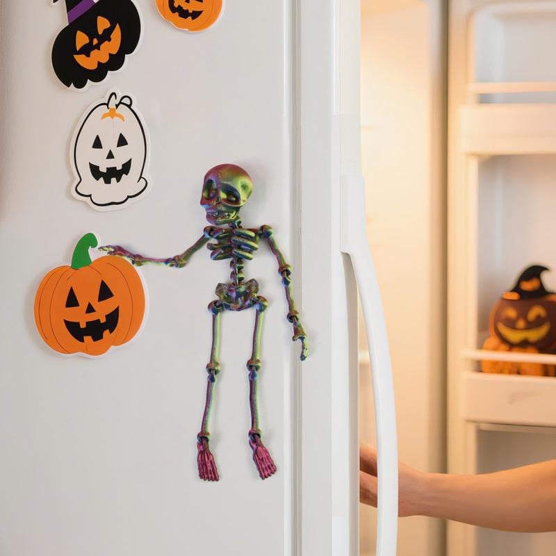 🎃Last Day 70% OFF🔥Poseable Skeleton Fridge Magnet with Movable Joints