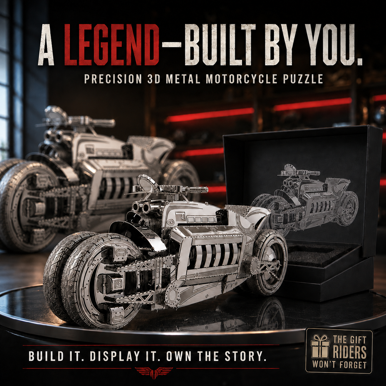 🔥Last Day 70% OFF -🔥Silver Motorcycle 3D Metal Assembly Puzzle