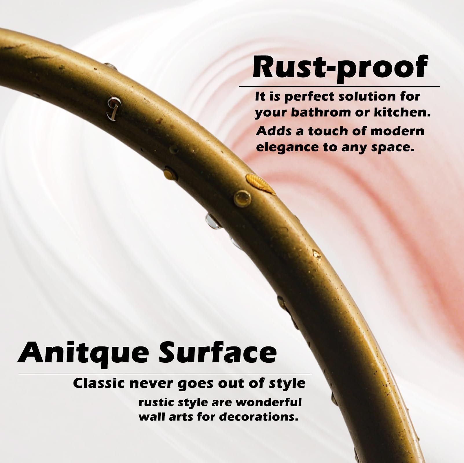 Vintage Hand Towel Holder with Candle Holder