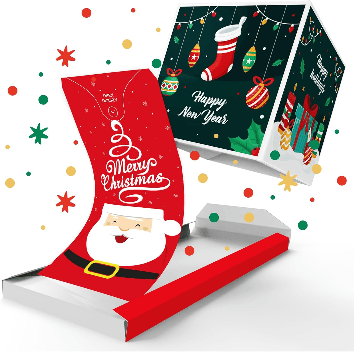 🔥Hot Sales 59% OFF-Exploding Confetti Surprise Card – Pop-Up Joy in Every Envelope 🎄✨