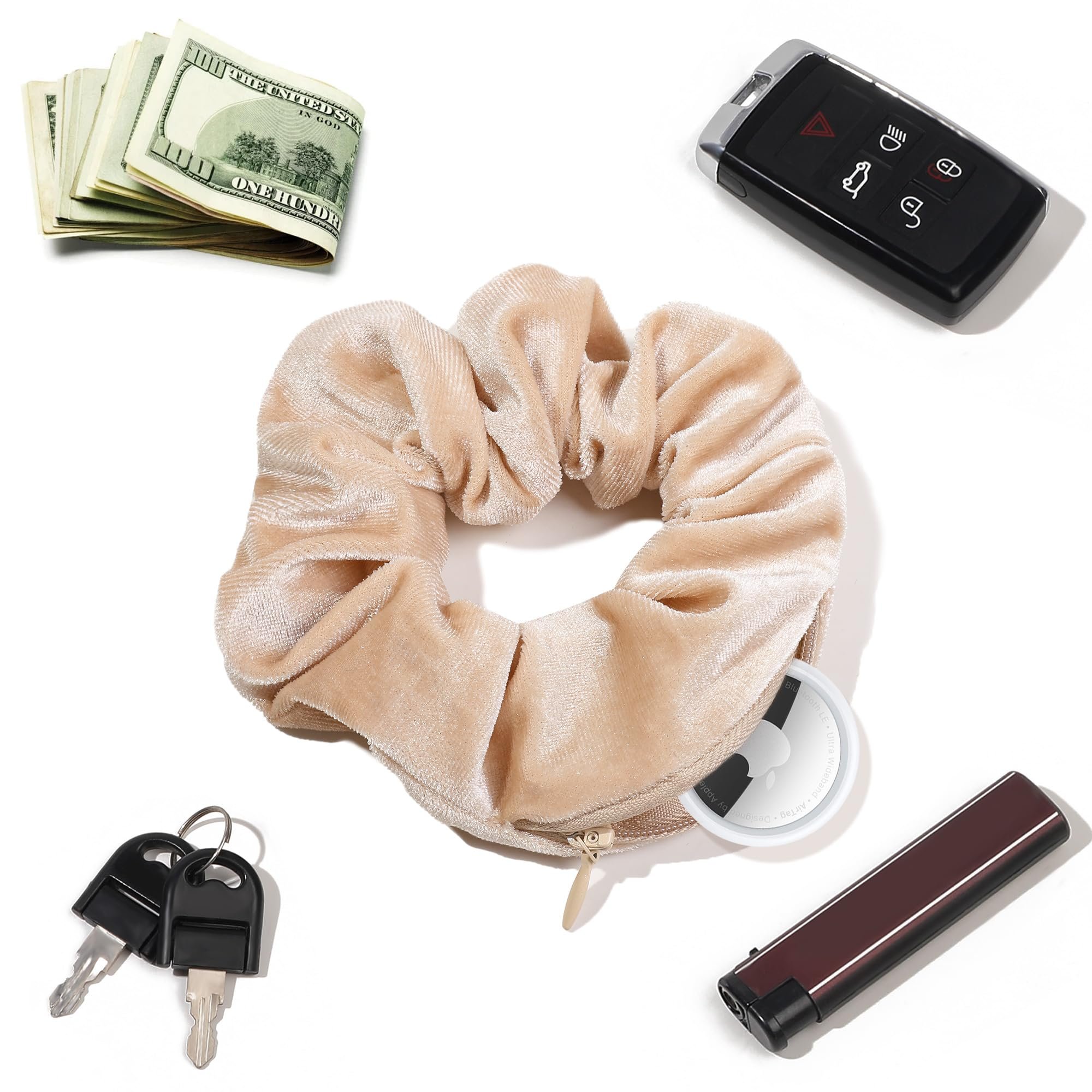 🔥Summer Hot Sale 55% OFF -Velvet Hair Ties with Zipper