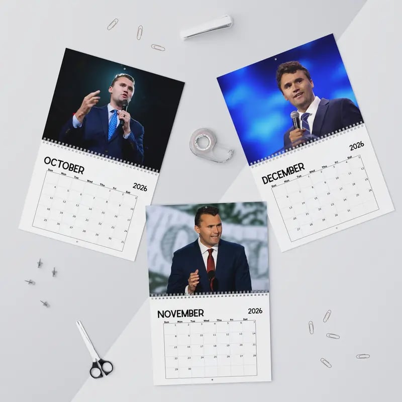 ❤️2026 Charliie Kirk Calendar & 🙏RIP Charlie Kirk🙏