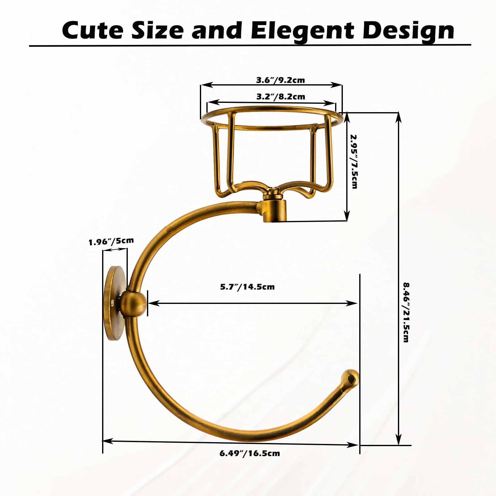 Vintage Hand Towel Holder with Candle Holder