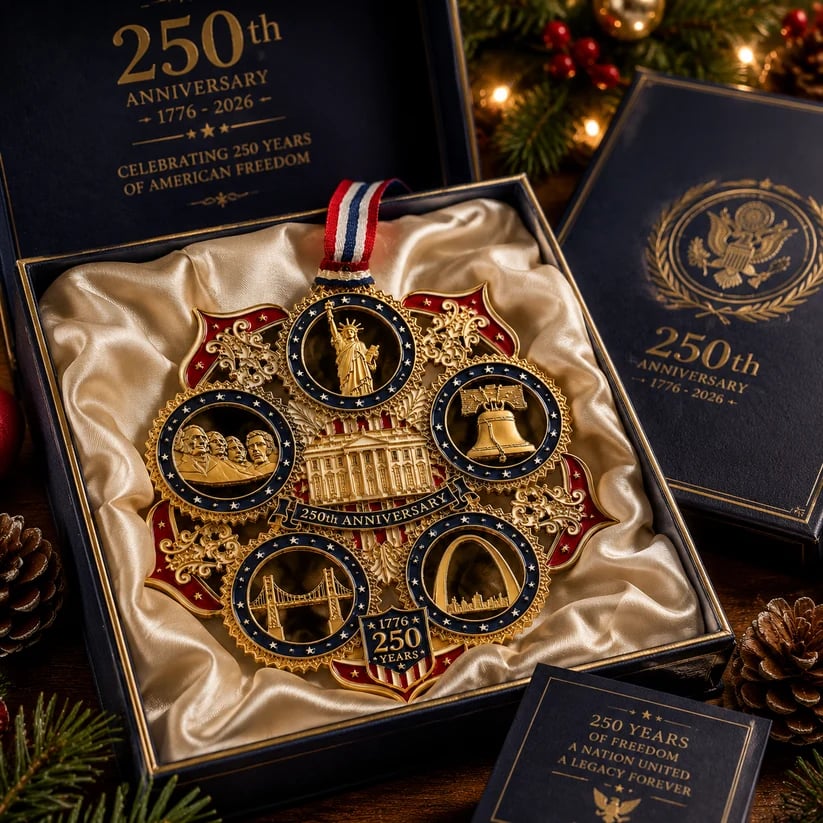 🔥Limited time 70% OFF -🎁✨ America 250th Anniversary Commemorative Christmas Ornament