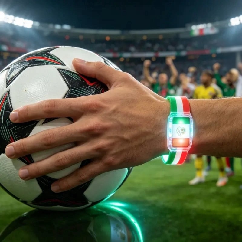 🔥250th Anniversary 70% OFF - ⚽✨2PCS LED Light Up National Flag Wristbands