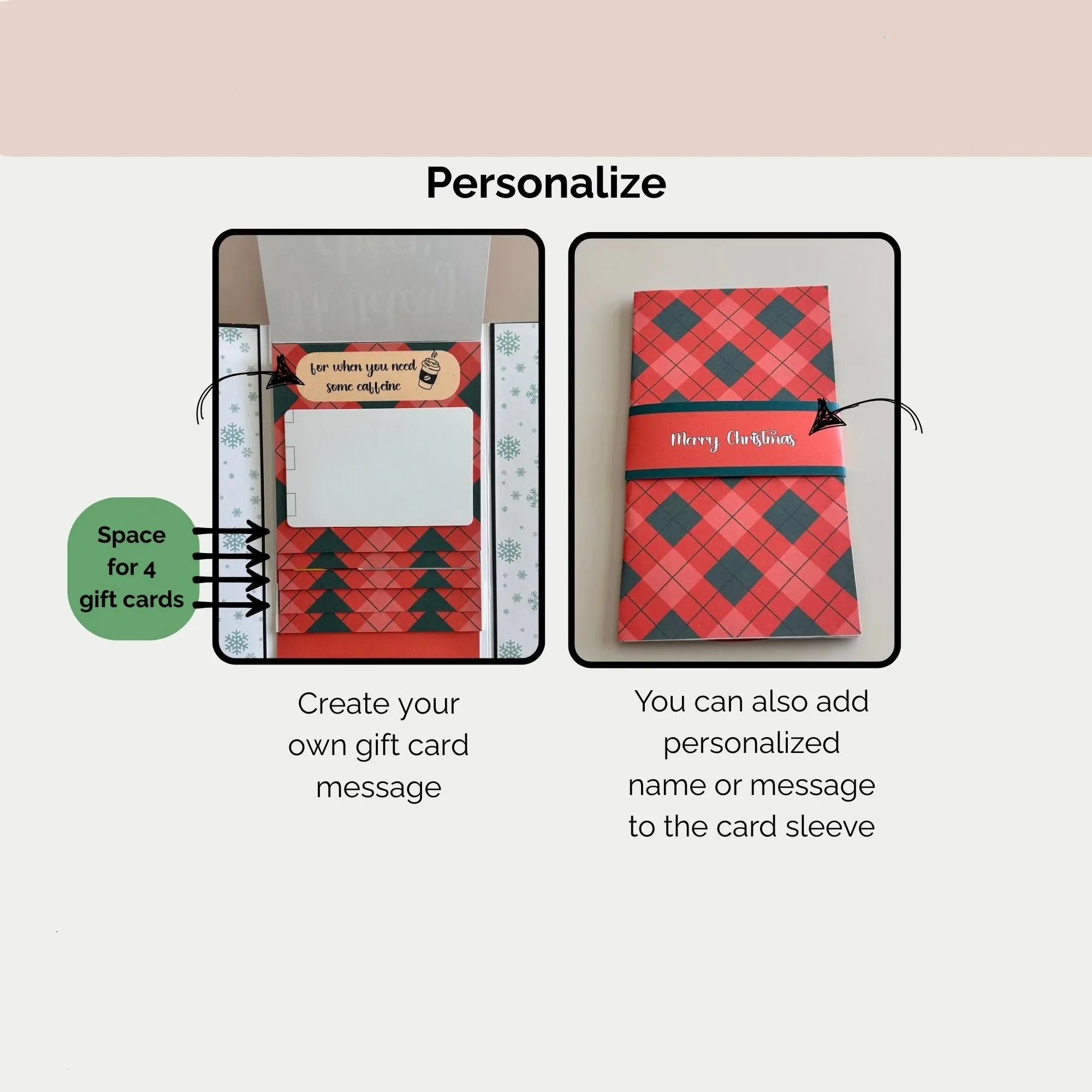 🔥LAST DAY 59% OFF -🎅Handmade Waterfall Christmas Gift Card Booklet✨