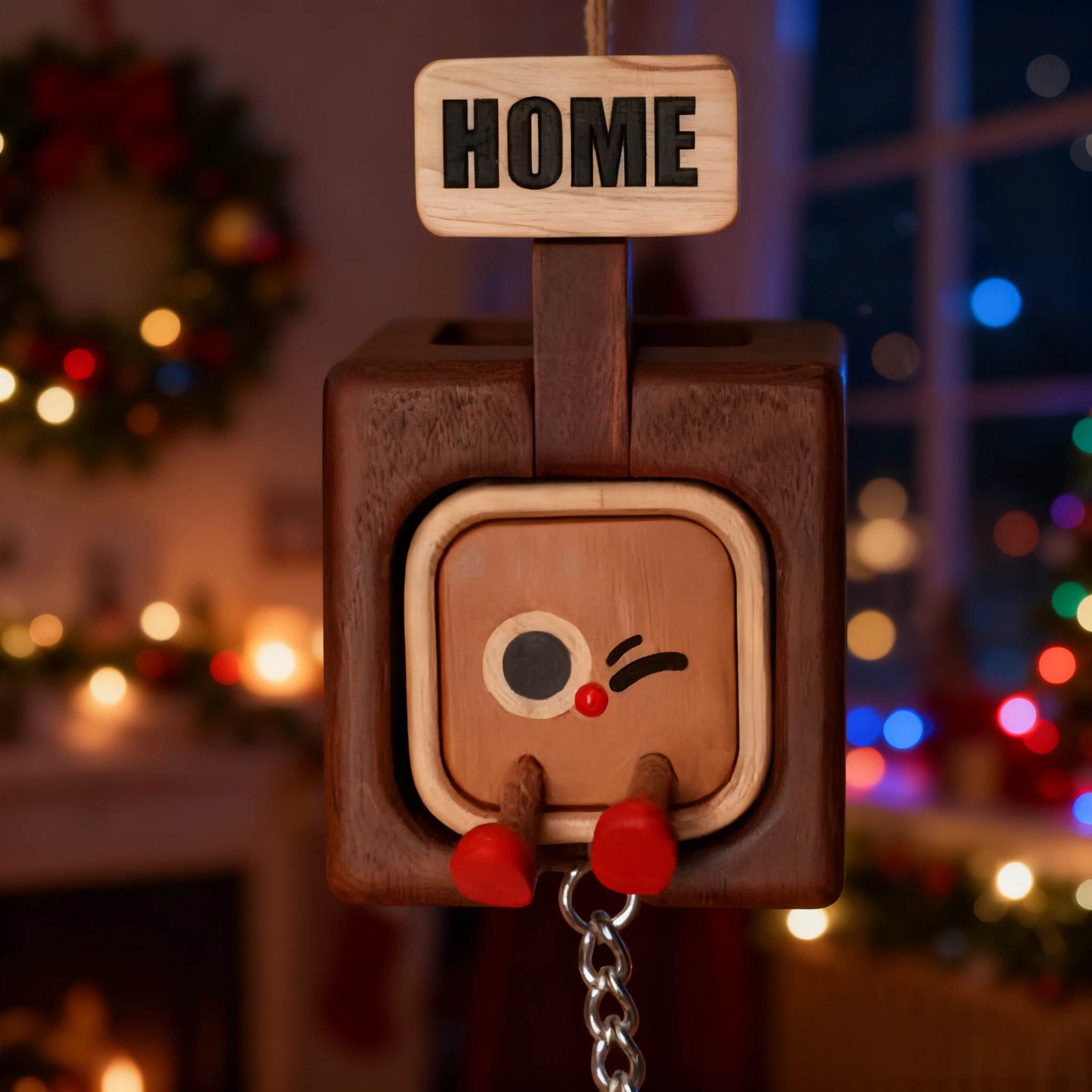 🎄Flash Sale 50% OFF 🔥 Cute Wooden Keychain Hooks – “HOME” Never Looked This Adorable! 🏡