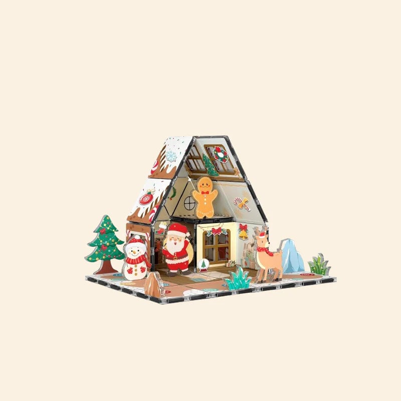🔥Christmas Hot Sale 70% OFF - 🎄🎅Magnetic Gingerbread House Building Set