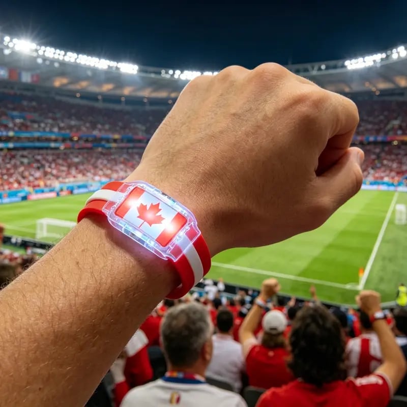 🔥250th Anniversary 70% OFF - ⚽✨2PCS LED Light Up National Flag Wristbands