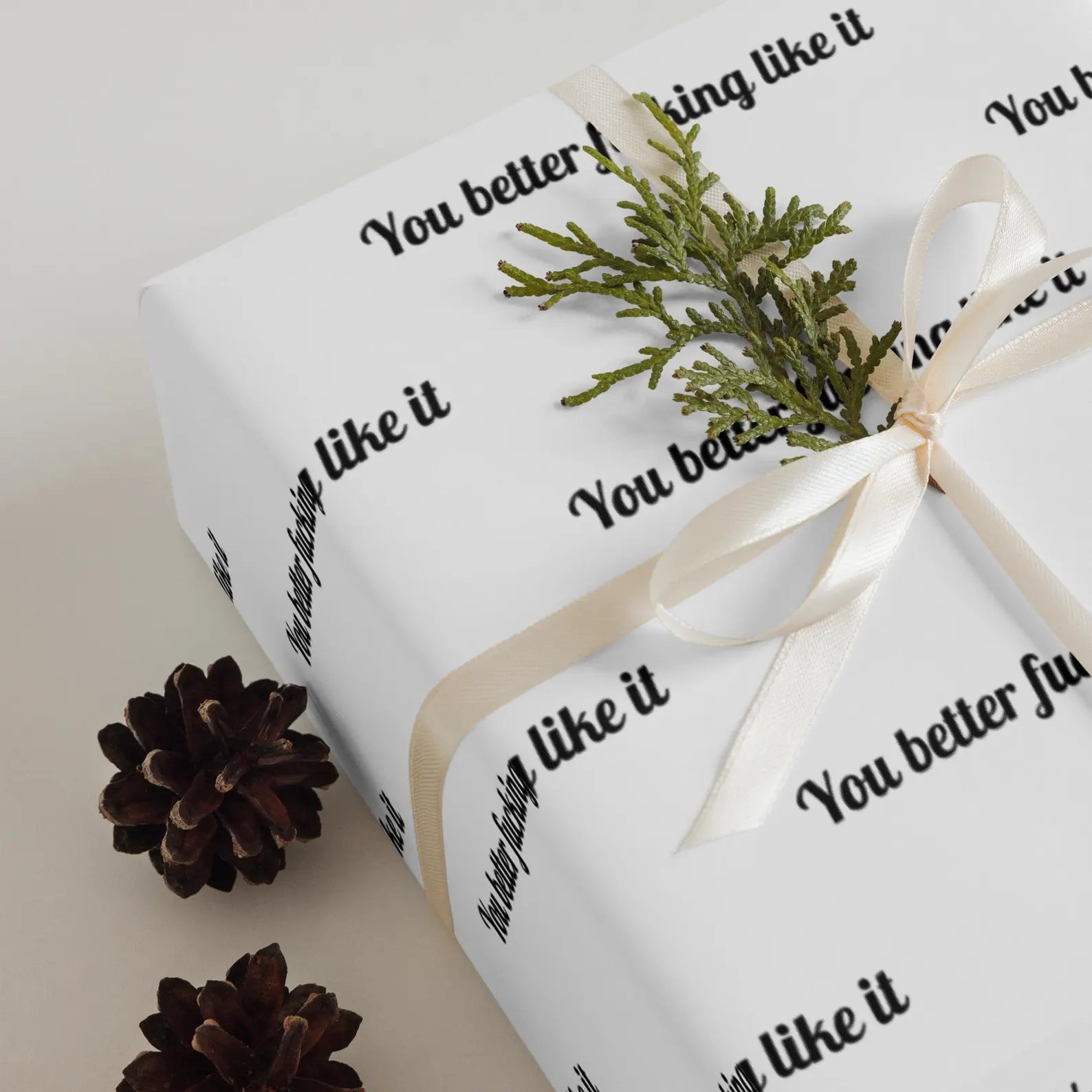 🔥Christmas Hot Sale 70% OFF🎁"You Better Fucking Like It" Wrapping Paper🎄