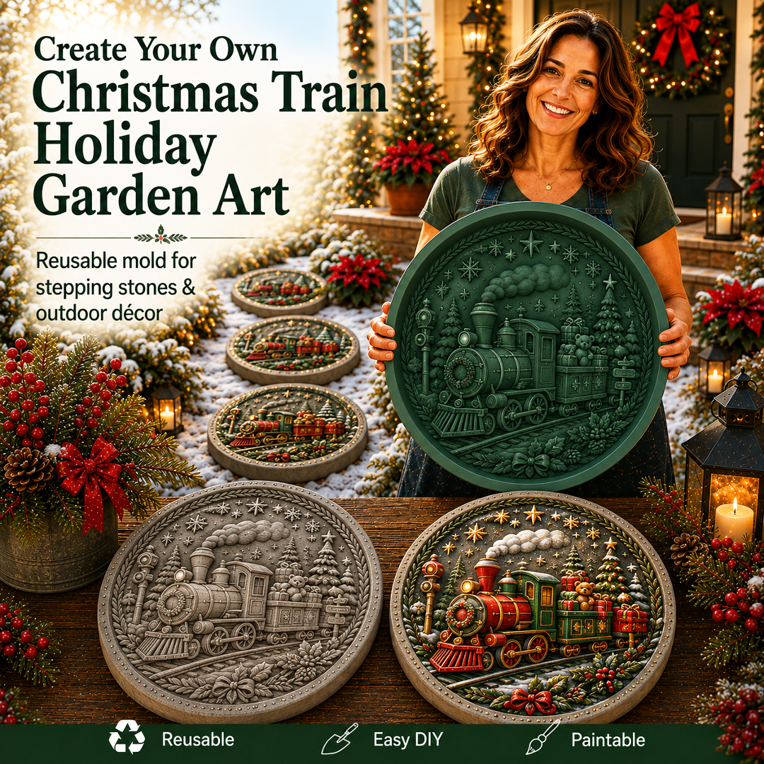 🔥Limited time 70% OFF -✨🎄Reusable Christmas Garden Art Mold – Make Your Holiday Garden Truly One of a Kind