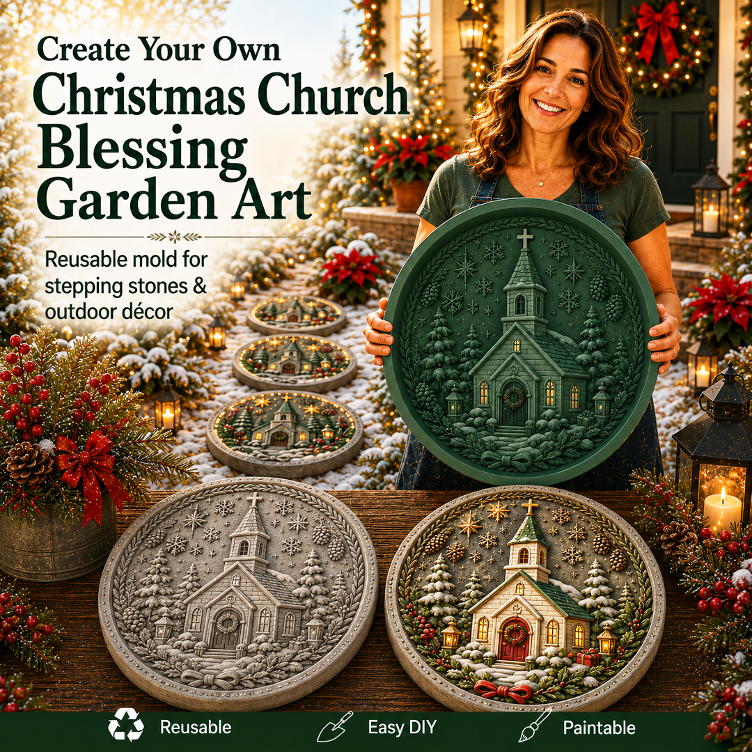 🔥Limited time 70% OFF -✨🎄Reusable Christmas Garden Art Mold – Make Your Holiday Garden Truly One of a Kind